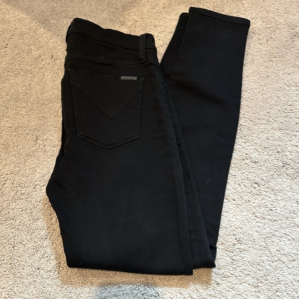 Hudson mid rise skinny black jeans